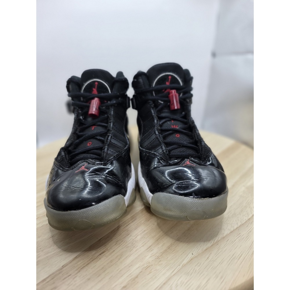 Boys Size 5Y Nike Air Jordan 6 Rings 323419-064 Black Basketball Shoes Sneakers - Picture 2 of 7
